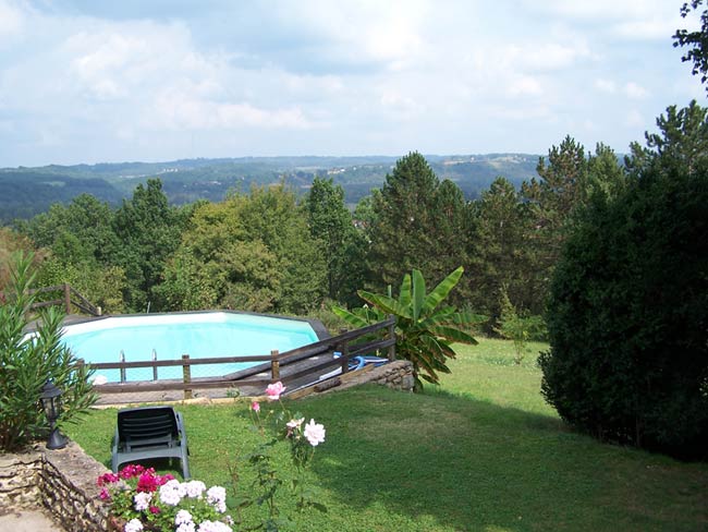 Pré Le Terme, extérieur panorama piscine, au Buisson de Cadouin